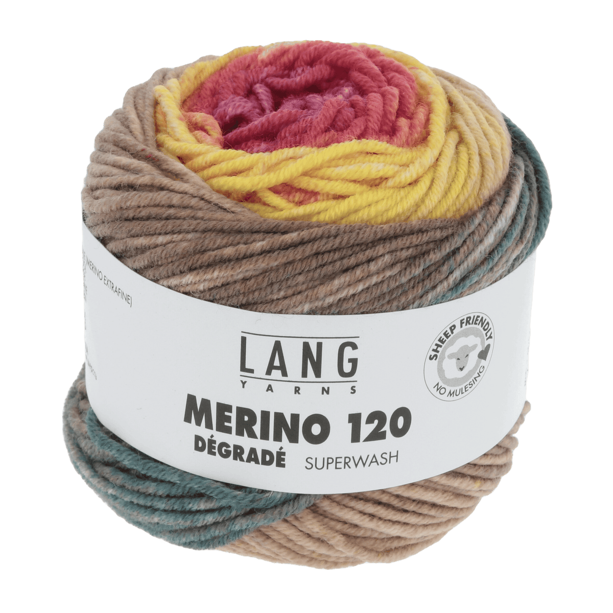 Lang Yarns Knitting Pattern 98-104 - 4 balls / rainbow 37.0007 Vest Pattern Bundle in Merino 120 Dégradé by LANGYARNS | Punto 53-005