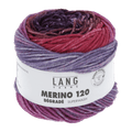 Lang Yarns Knitting Pattern 98-104 - 6 balls / red/purple 37.0004 Cardigan Pattern Bundle in Merino 120 Dégradé by LANGYARNS | Punto 53-007