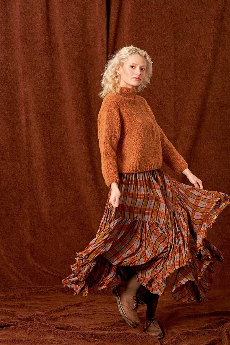 Lang Yarns Knitting Pattern ADELZA Sweater Pattern Bundle in Phoenix by LANGYARNS | Fatto a Mano 282-031