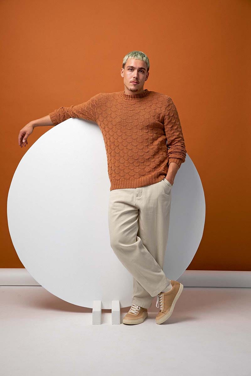 Lang Yarns Knitting Pattern ADRIAN Men's sweater Pattern Bundle in Oceania by LANGYARNS | Fatto a Mano 280-034