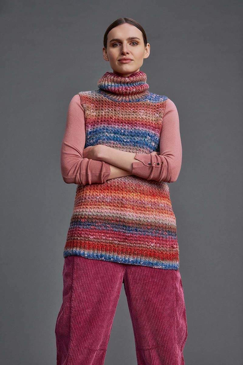 Lang Yarns Knitting Pattern AILEEN Slipover Pattern Bundle in Magnolia by LANGYARNS | Punto 088