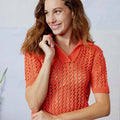 Lang Yarns Knitting Pattern ANKEA Short-sleeved sweater Pattern Bundle in Ananas by LANGYARNS | Fatto a Mano 284-019