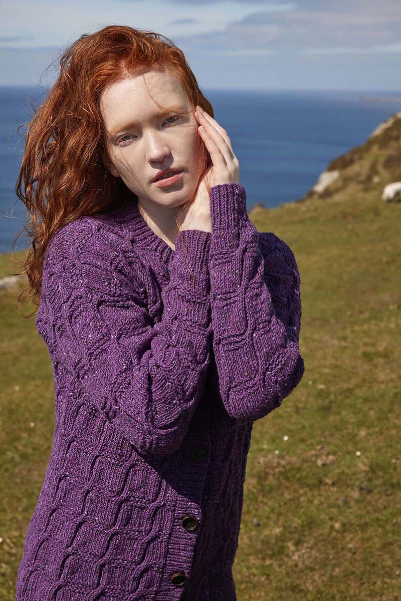 Lang Yarns Knitting Pattern AOIFE  Cardigan Pattern Bundle in Donegal Tweed+ by LANGYARNS | Punto 87-082