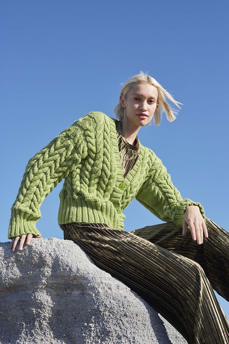 Lang Yarns Knitting Pattern APPLIED BOTANY Cardigan Pattern Bundle in Glory by LANGYARNS | WOOLADDICTS #13-001