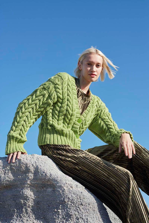 APPLIED-BOTANY Cardigan Pattern Kit in GLORY by WOOLADDICTS | WOOLADDICTS #13-001