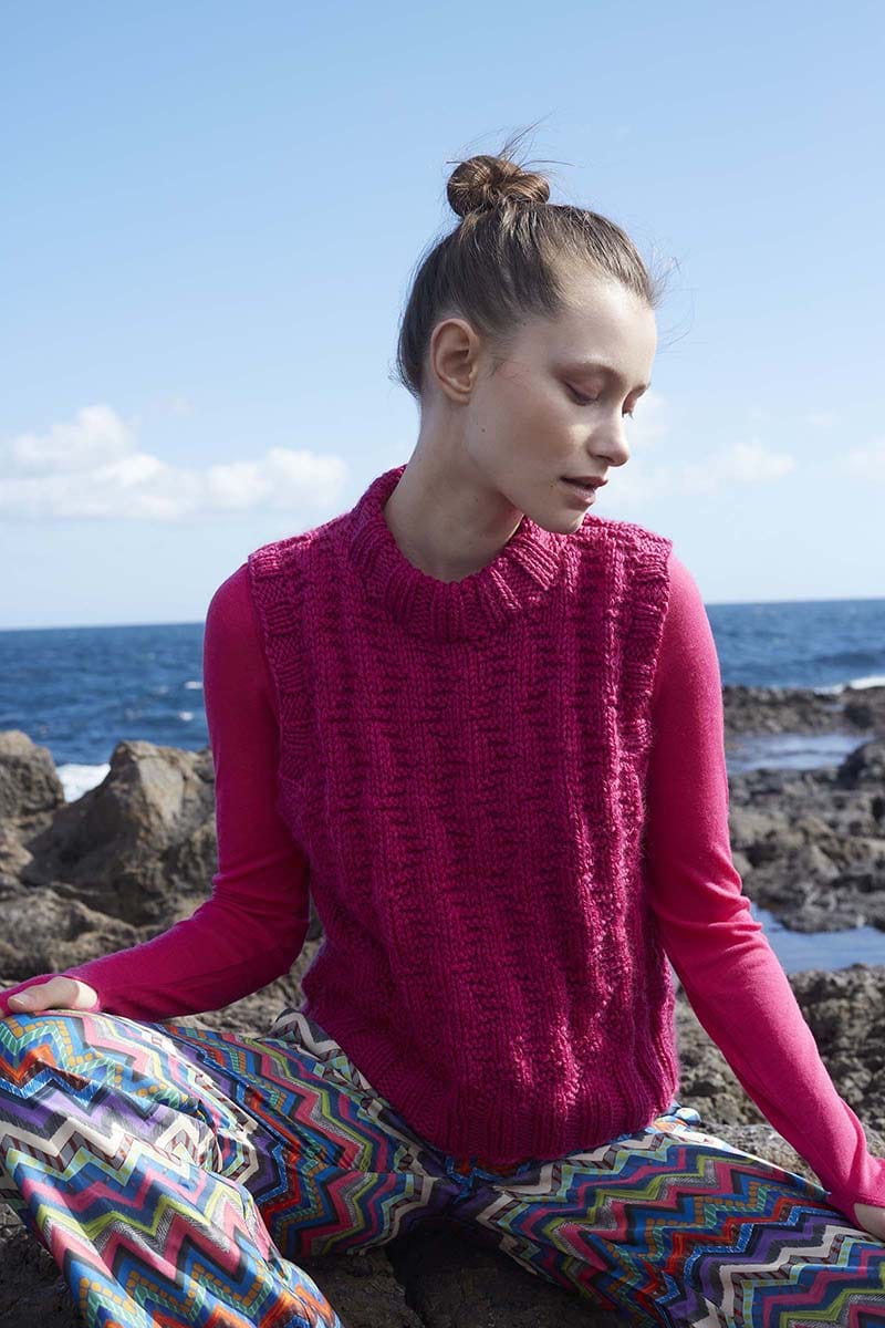 Lang Yarns Knitting Pattern AQUA SPLASH Slipover Pattern Bundle in GLORY by LANGYARNS | WOOLADDICTS #11-011