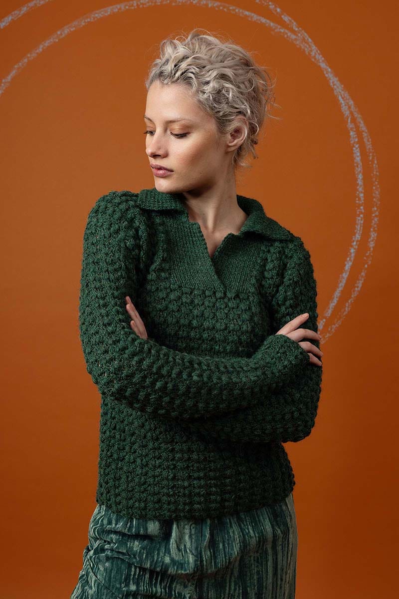 Lang Yarns Knitting Pattern ARCADIA Sweater Pattern Bundle in Alpaca Soxx 4ply by LANGYARNS | Punto 76-003