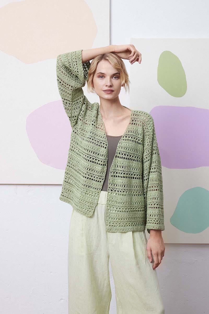 Lang Yarns Knitting Pattern Artemis Crochet Jacket Pattern Bundle in Classic Silk by LANGYARNS | Fatto a Mano 288-015