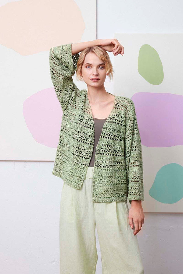 ARTEMIS Crochet Cardigan Pattern Kit in CLASSIC SILK by LANGYARNS | Fatto a Mano 288-015