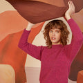 Lang Yarns Knitting Pattern ASTRID Top down sweater Pattern Bundle in MALOU LIGHT by LANGYARNS | Fatto a Mano 278-059