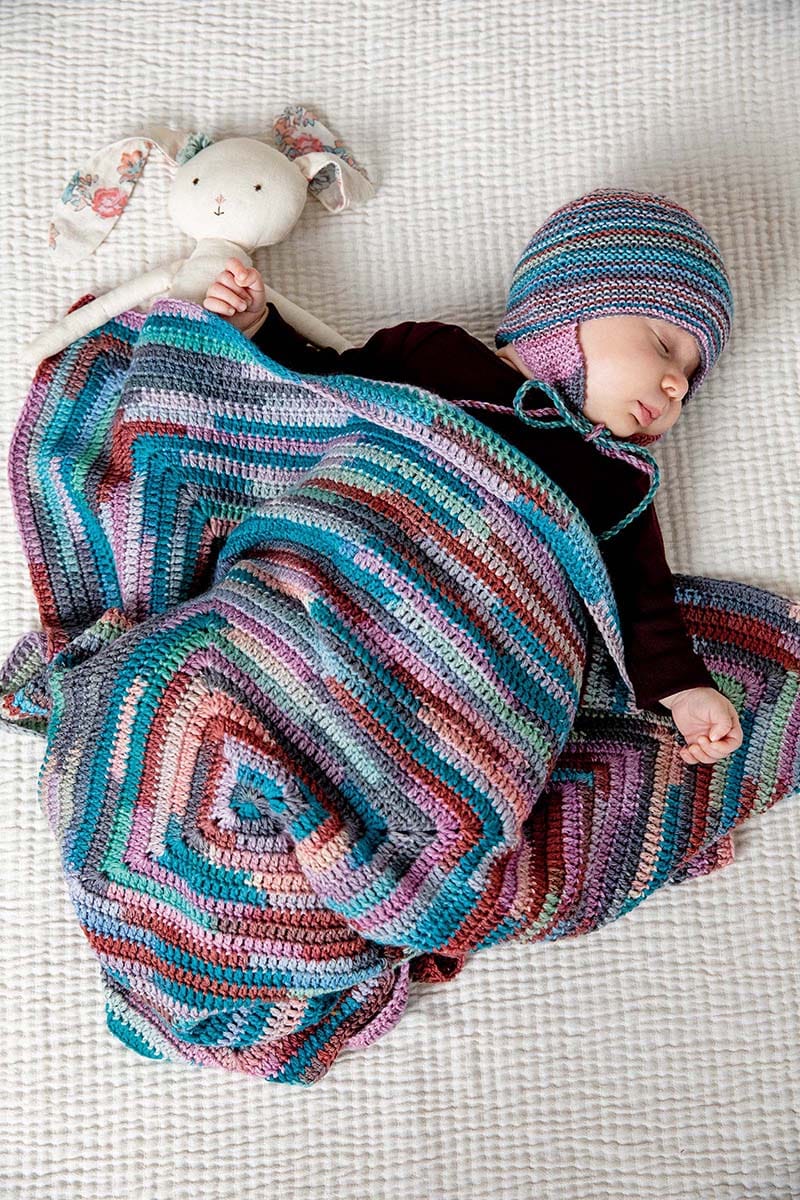 Lang Yarns Knitting Pattern Baby blanket Pattern Bundle in MERINO 200 BEBE COLOUR by LANGYARNS | Punto 54-005