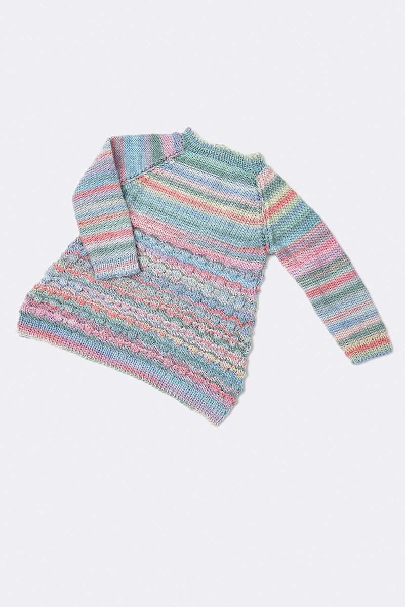 Lang Yarns Knitting Pattern Baby dress Pattern Bundle in MERINO 200 BEBE COLOR by LANGYARNS | Punto 54-011