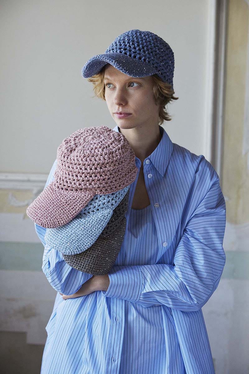 Lang Yarns Knitting Pattern BEA Crochet hat Pattern Bundle in Baby Cotton, Paillettes by LANGYARNS | Punto 92-007