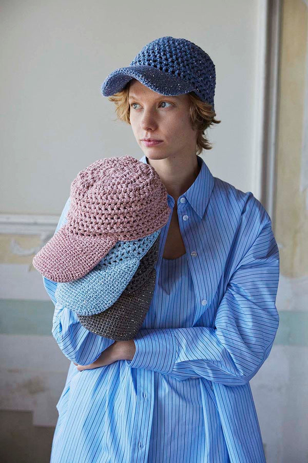 BEA Crochet Hat Pattern Kit in BABY COTTON & PAILLETTES by LANGYARNS | Punto 92-007