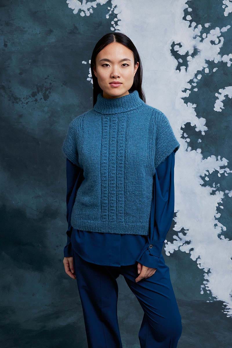 Lang Yarns Knitting Pattern BECCY Slipover Pattern Bundle in Malou light by LANGYARNS | Fatto a Mano 286-053