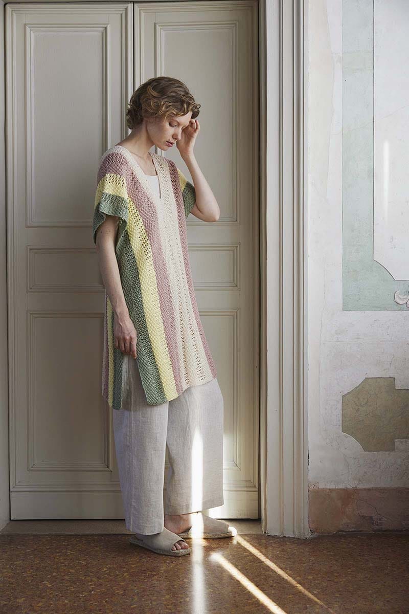Lang Yarns Knitting Pattern BELINDA Tunic Pattern Bundle in Baby Cotton by LANGYARNS | Punto 92-001