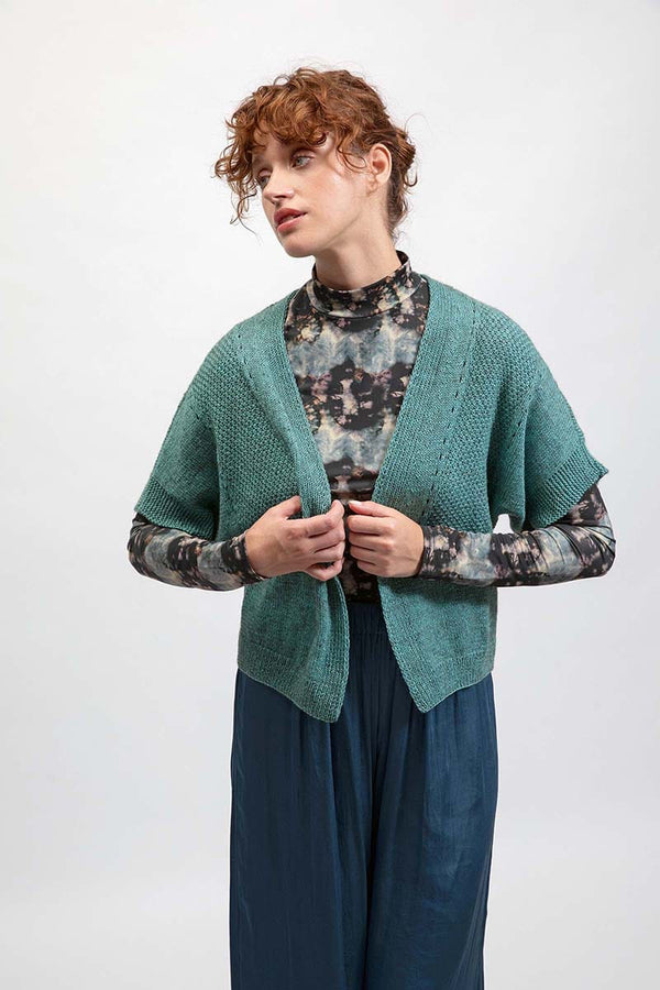 BETTINA Short-sleeved Cardigan Pattern Kit in VAYA by LANGYARNS | Fatto a Mano 280-054