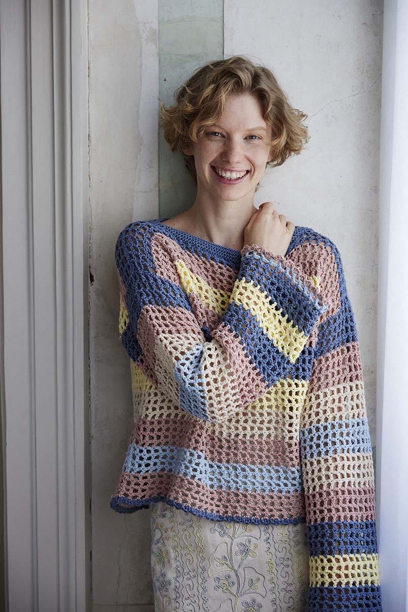 Lang Yarns Knitting Pattern BETTY Crochet sweater Pattern Bundle in Baby Cotton by LANGYARNS | Punto 92-002