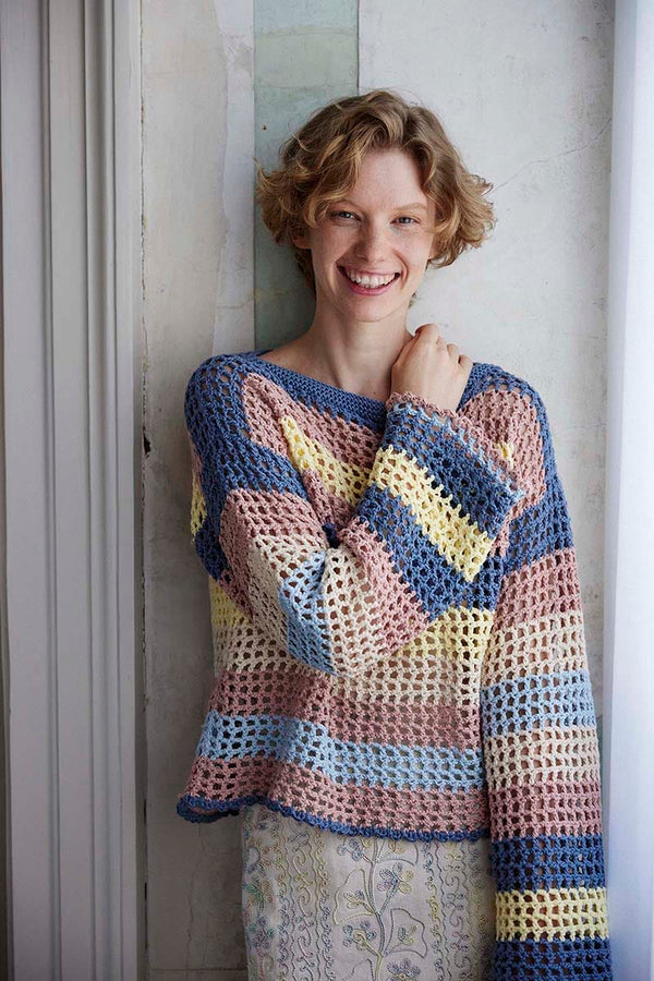 BETTY Crochet Sweater Pattern Kit in BABY COTTON by LANGYARNS | Punto 92-002