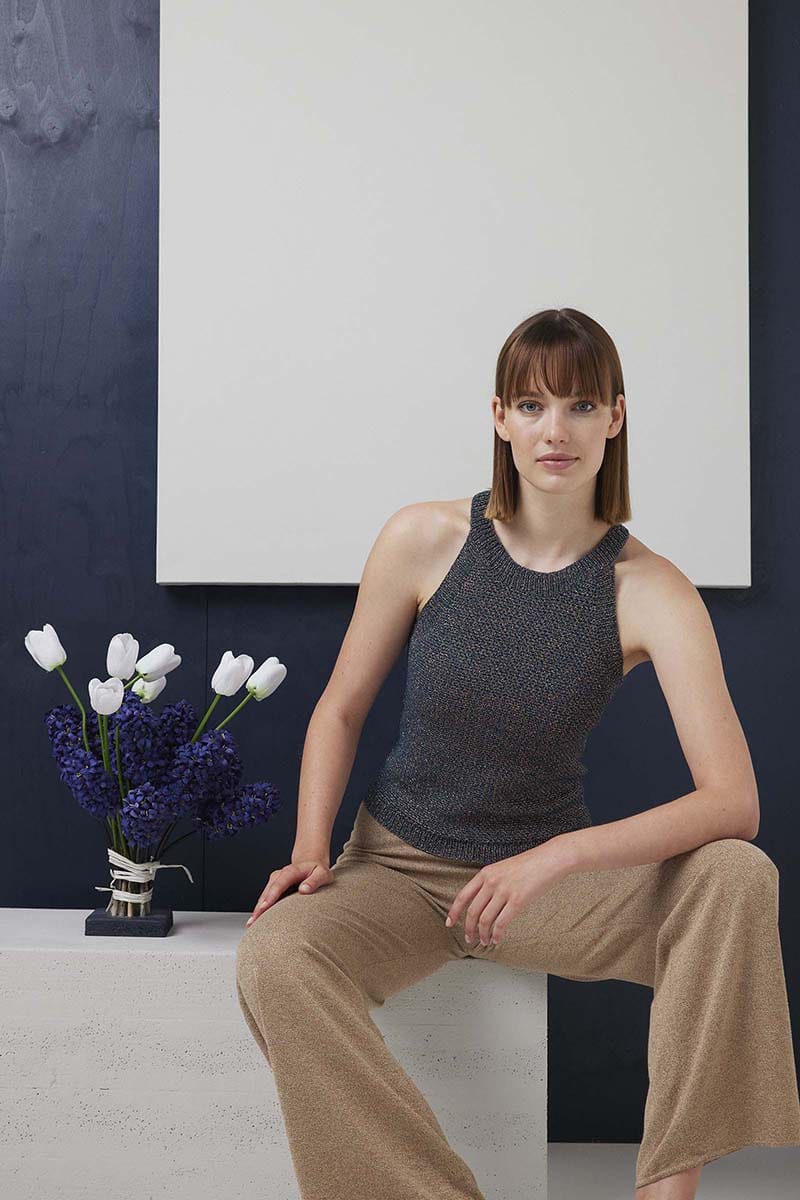 Lang Yarns Knitting Pattern Blair Crochet Top Pattern Bundle in Lam� Soft by LANGYARNS | Fatto a Mano 288-033