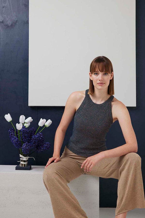 BLAIR Crochet Top Pattern Kit in LAMÉ SOFT by LANGYARNS | Fatto a Mano 288-033