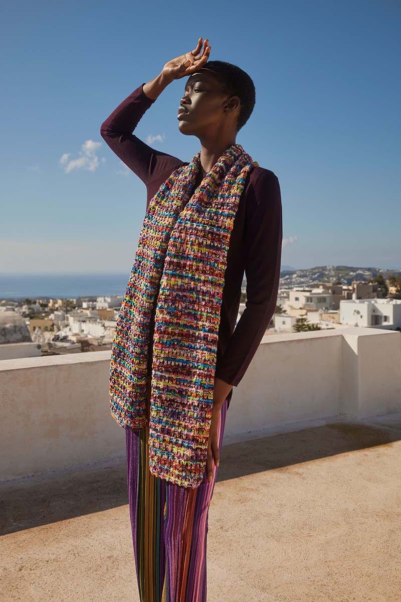 Lang Yarns Knitting Pattern BLISSFUL MOMENT Scarf Pattern Bundle in Move 8ply by LANGYARNS | Punto 86-021