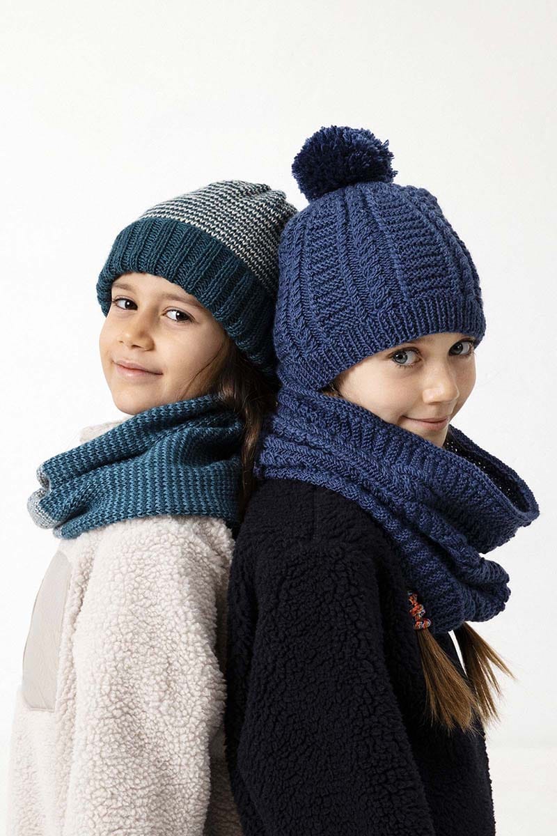 Lang Yarns Knitting Pattern Bobble hat Pattern Bundle in ATLANTIS by LANGYARNS | Punto 41-003