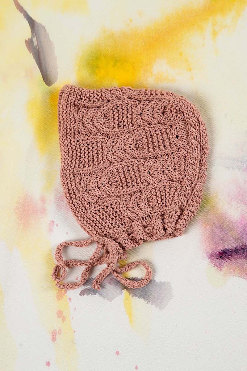 Lang Yarns Knitting Pattern Bonnet with cable pattern Pattern Bundle in BABY COTTON by LANGYARNS | Punto 36-010