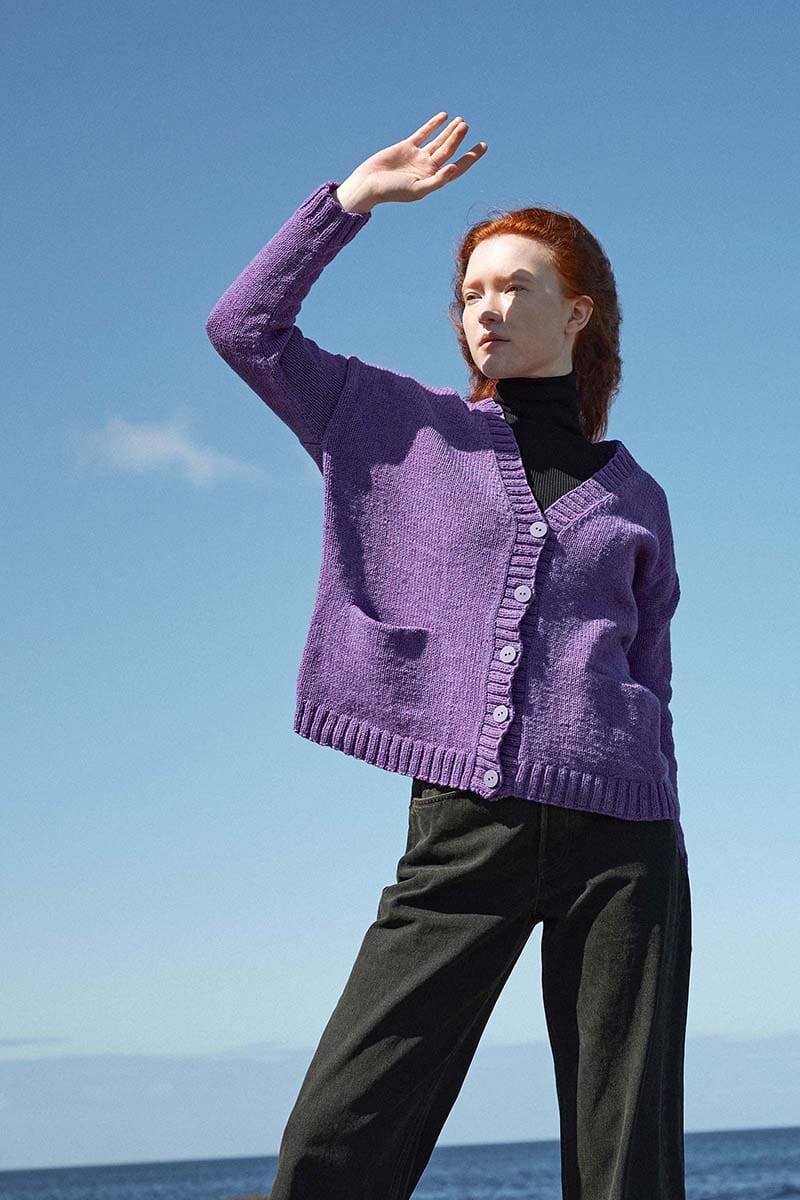 Lang Yarns Knitting Pattern BRENNA Cardigan Pattern Bundle in Donegal Woolen Spun by LANGYARNS | Punto 87-148