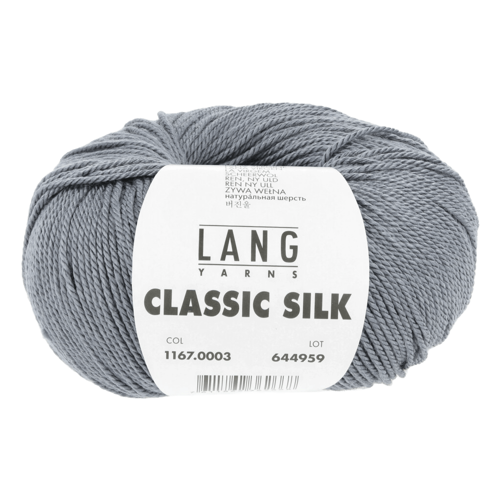 Lang Yarns Knitting Pattern ca 11 x 48 cm - 1 balls / light grey 1167.0003 QUINN Headband Pattern Bundle in Classic Silk by LANGYARNS | Fatto a Mano 286-073