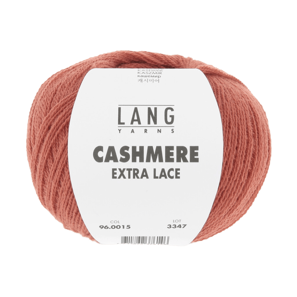 Lang Yarns Knitting Pattern ca 12 x 130 cm - 2 balls / copper 96.0015 ESTHER Triangular shawl Pattern Bundle in Cashmere Extra Lace by LANGYARNS | Punto 94-004