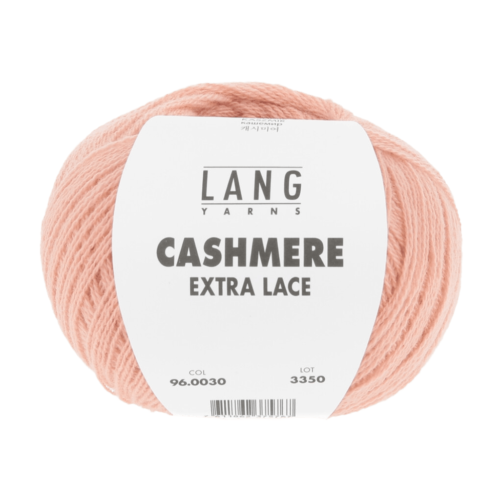 Lang Yarns Knitting Pattern ca 12 x 130 cm - 2 balls / salmon 96.0030 ESTHER Triangular shawl Pattern Bundle in Cashmere Extra Lace by LANGYARNS | Punto 94-004