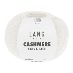 Lang Yarns Knitting Pattern ca 12 x 130 cm - 2 balls / white 96.0001 ESTHER Triangular shawl Pattern Bundle in Cashmere Extra Lace by LANGYARNS | Punto 94-004
