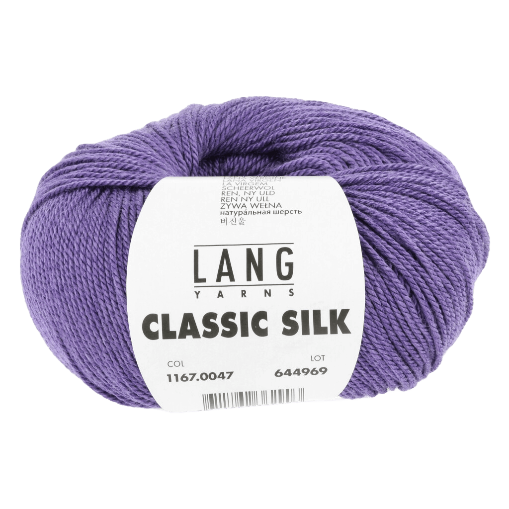 Lang Yarns Knitting Pattern ca 17 x 26 cm - 2 balls / purple 1167.0047 RIA Fingerless gloves Pattern Bundle in Classic Silk by LANGYARNS | Fatto a Mano 286-071