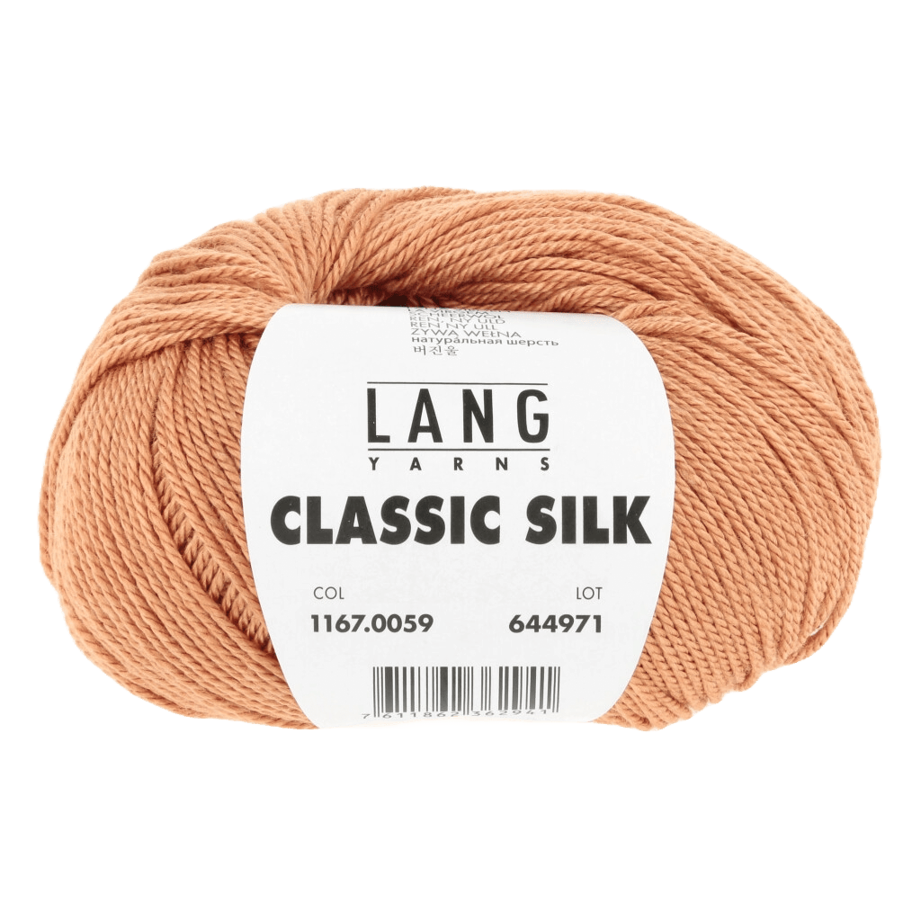 Lang Yarns Knitting Pattern ca 17 x 26 cm - 2 balls / tangarine 1167.0059 RIA Fingerless gloves Pattern Bundle in Classic Silk by LANGYARNS | Fatto a Mano 286-071