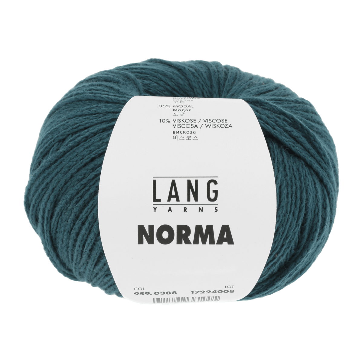Lang Yarns Knitting Pattern ca 188 x 58 cm - 5 balls / ocean 959.0388 BLANCA Triangular shawl Pattern Bundle in Norma by LANGYARNS | Fatto a Mano 280-031