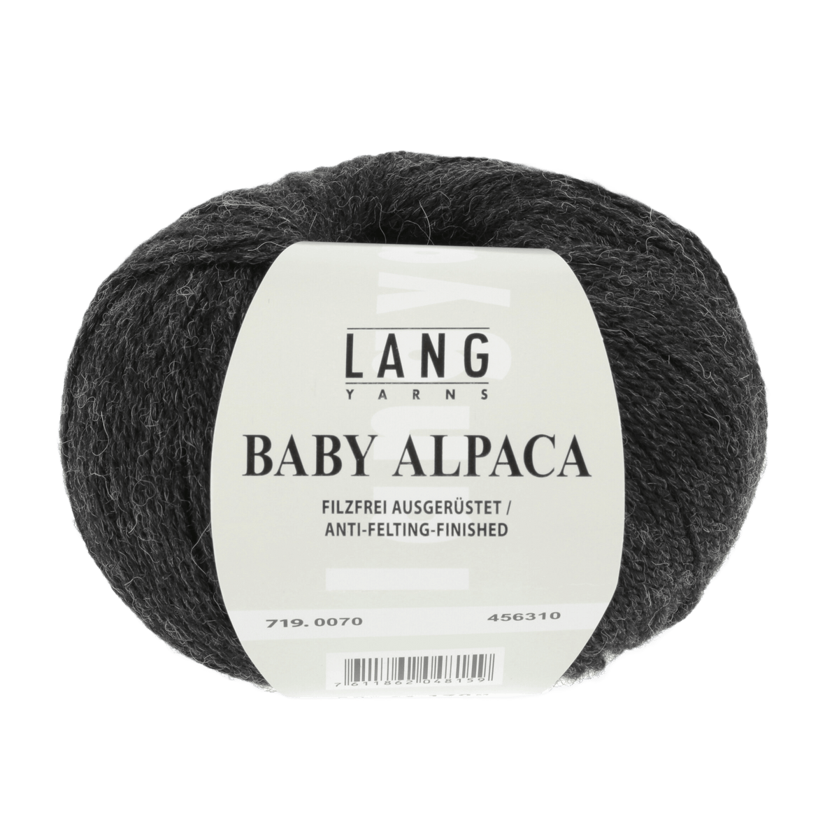 Lang Yarns Knitting Pattern ca 23 x 160 cm - 5 balls / anhtracite mélange 719.0070 VIRGINIA Scarf Pattern Bundle in Baby Alpaca by LANGYARNS | Punto 76-005