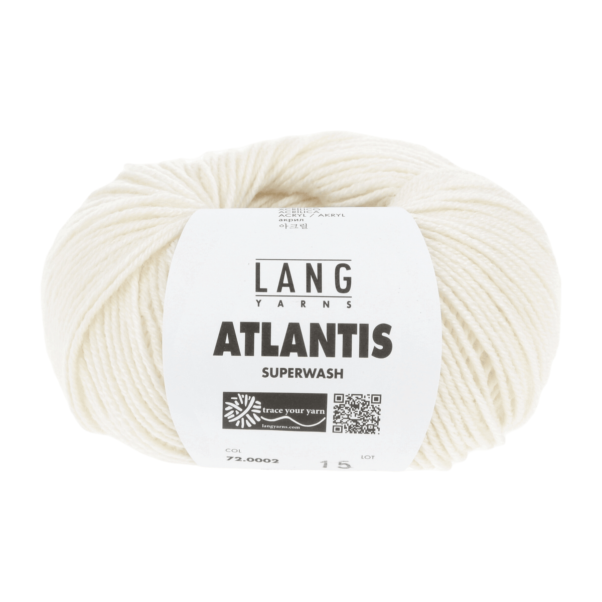 Lang Yarns Knitting Pattern ca 25 x 160 cm - 5 balls / offwhite 72.0002 Scarf Pattern Bundle in ATLANTIS by LANGYARNS | Punto 41-016