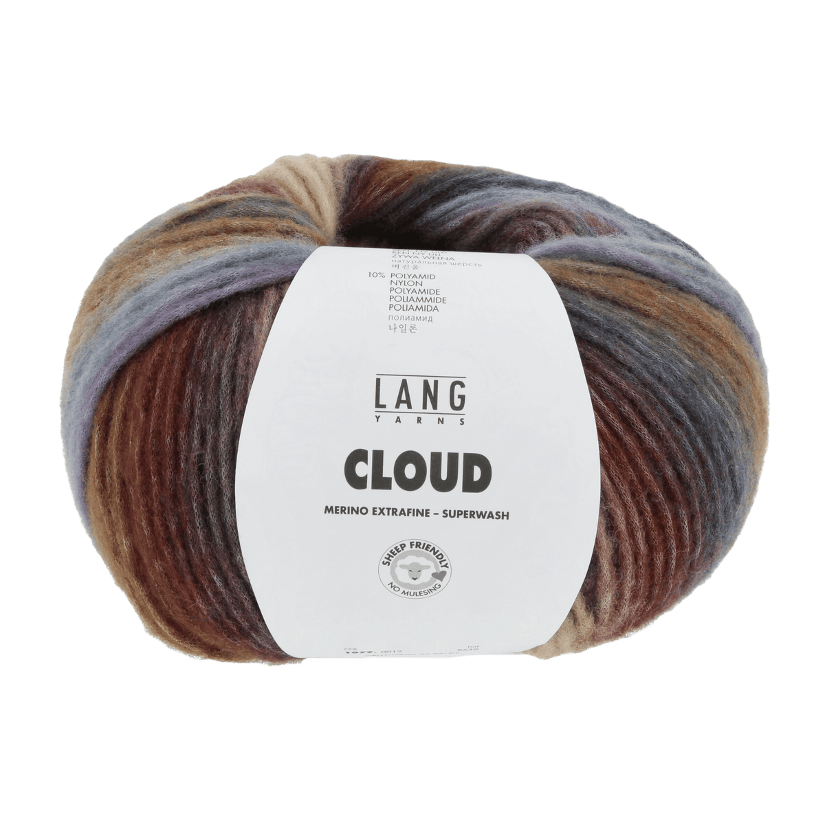Lang Yarns Knitting Pattern ca 30 x 160 cm - 2 balls / chestnut/petrol 1077.0012 Scarf Pattern Bundle in CLOUD by LANGYARNS | Punto 45-008