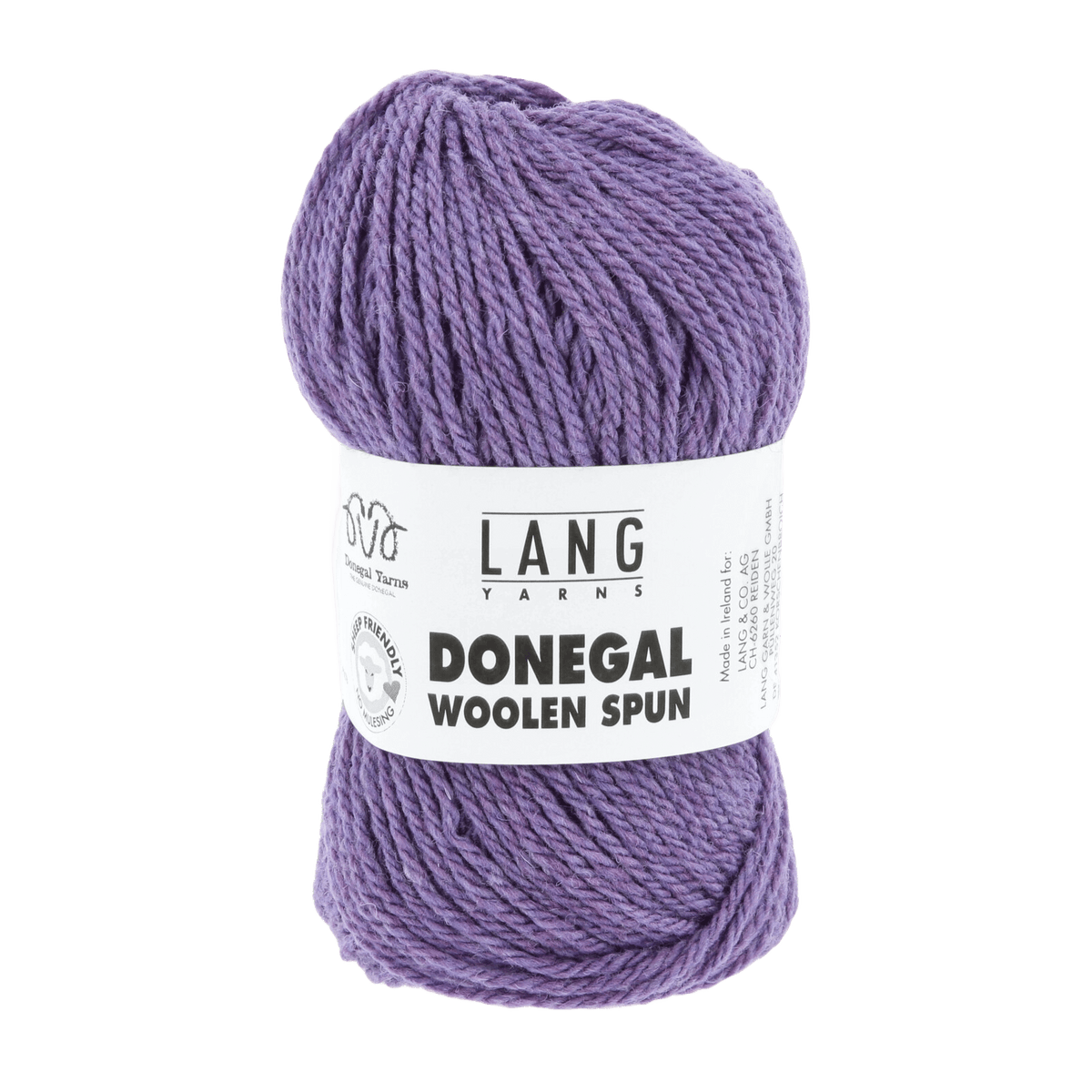 Lang Yarns Knitting Pattern ca 30 x 180 cm - 8 balls / lilac 1172.0046 AINE Scarf Pattern Bundle in Donegal Woolen Spun by LANGYARNS | Punto 87-081