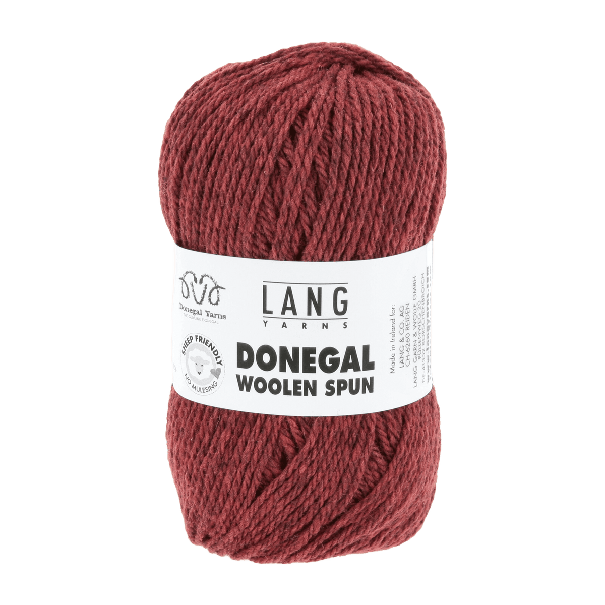 Lang Yarns Knitting Pattern ca 30 x 180 cm - 8 balls / red 1172.0060 AINE Scarf Pattern Bundle in Donegal Woolen Spun by LANGYARNS | Punto 87-081