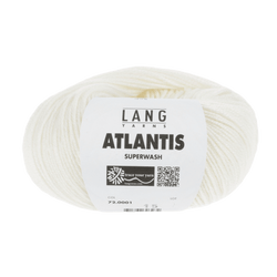 Lang Yarns Knitting Pattern ca 33 x 70 cm - 3 balls / white 72.0001 Cowl Pattern Bundle in ATLANTIS by LANGYARNS | Punto 41-013