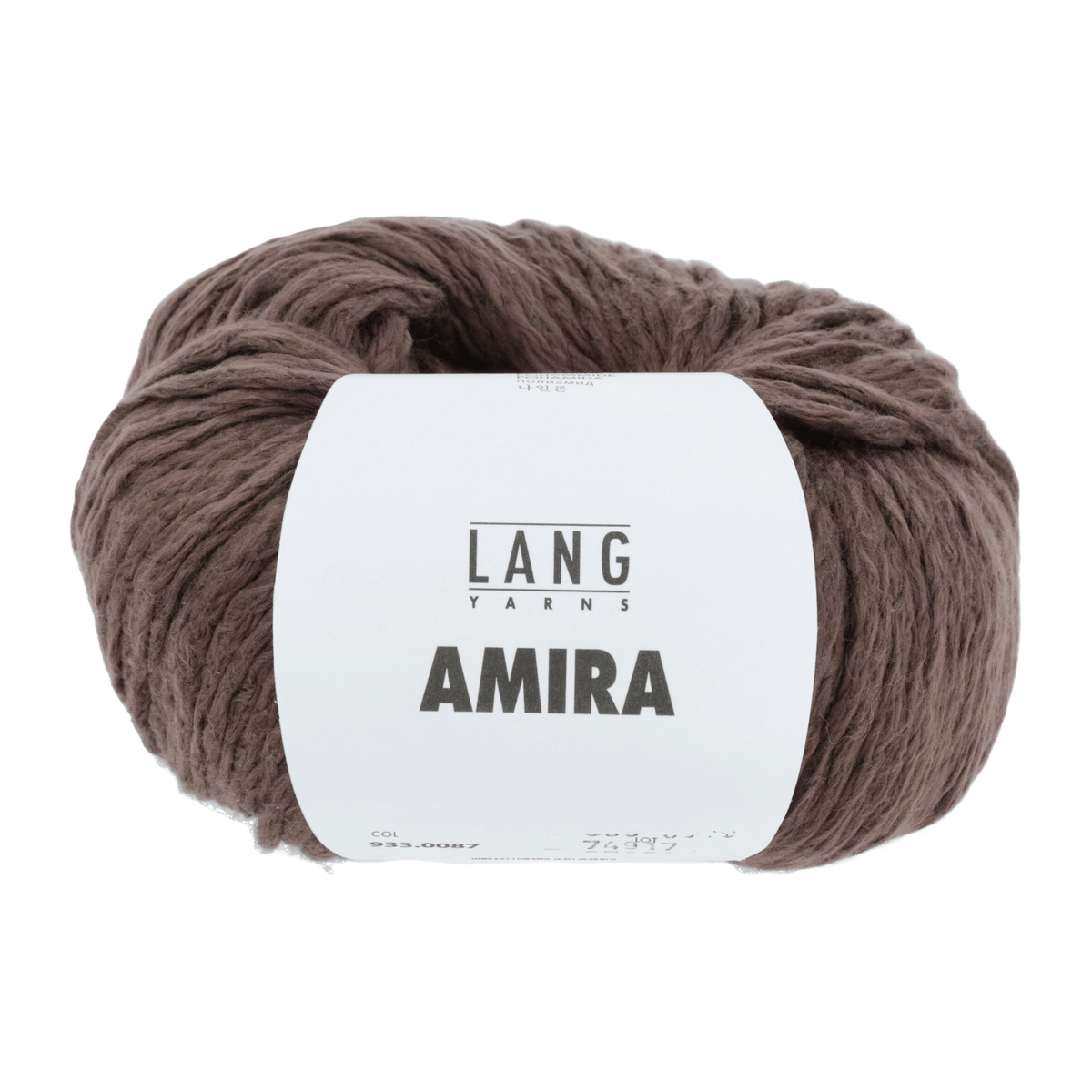 Lang Yarns Knitting Pattern ca 34 x 193 cm - 6 balls / clove brown 933.0087 Rosetta Scarf Pattern Bundle in Amira by LANGYARNS | Fatto a Mano 288-050