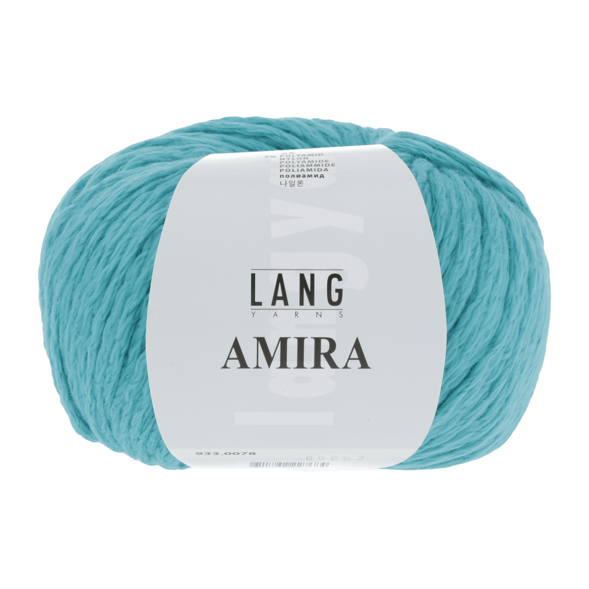 Lang Yarns Knitting Pattern ca 34 x 193 cm - 6 balls / turquoise 933.0078 Rosetta Scarf Pattern Bundle in Amira by LANGYARNS | Fatto a Mano 288-050