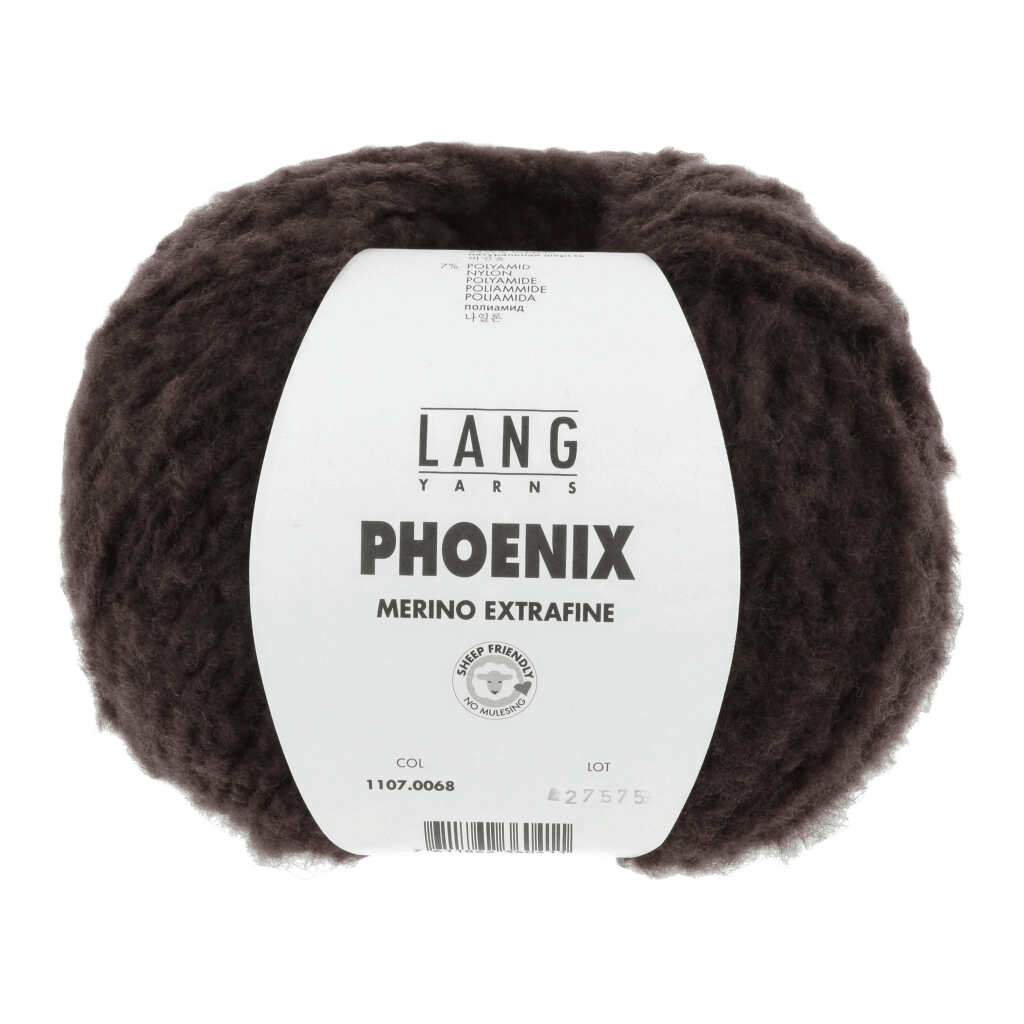Lang Yarns Knitting Pattern ca 34 x 35 cm - 1 balls / espresso 1107.0068 SUE Pattern Bundle in PHOENIX by LANGYARNS | Punto 65-009