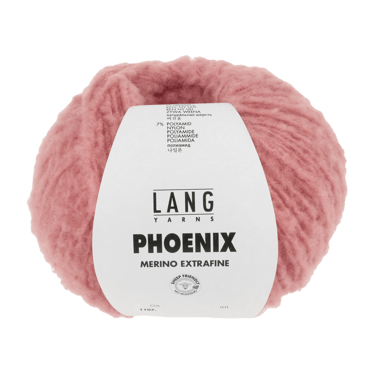 Lang Yarns Knitting Pattern ca 34 x 35 cm - 1 balls / salmon 1107.0028 SUE Pattern Bundle in PHOENIX by LANGYARNS | Punto 65-009
