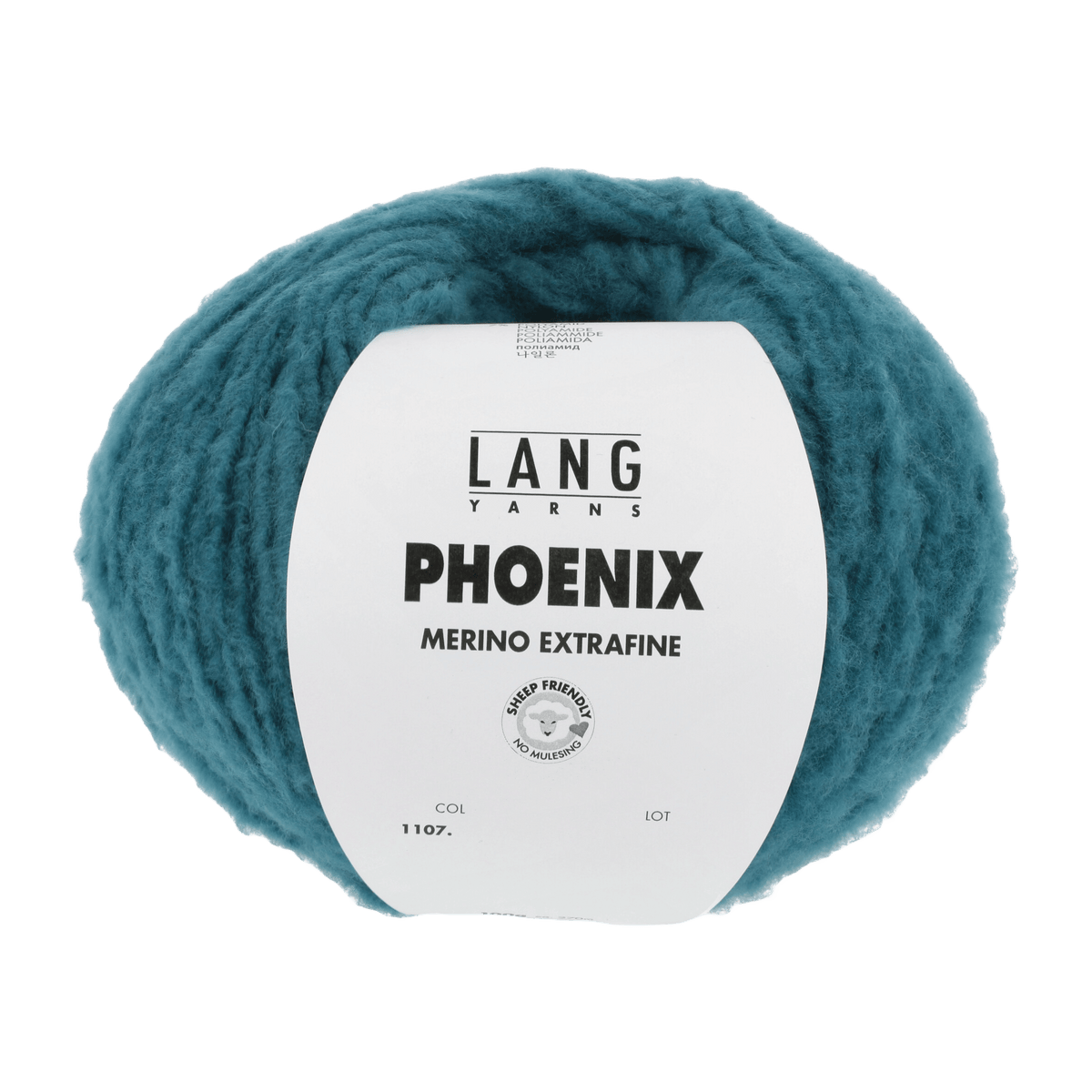 Lang Yarns Knitting Pattern ca 34 x 35 cm - 1 balls / turquoise 1107.0079 SUE Pattern Bundle in PHOENIX by LANGYARNS | Punto 65-009