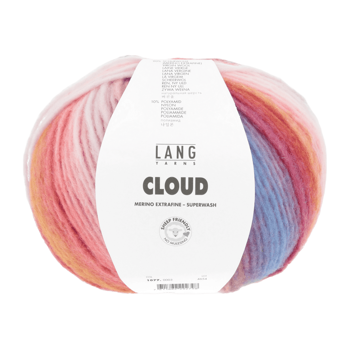 Lang Yarns Knitting Pattern ca 36 x 70 cm - 2 balls / rose 1077.0003 YAIRA Loop Pattern Bundle in Cloud by LANGYARNS | Punto 73-003