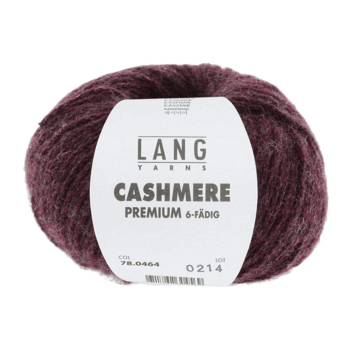 Lang Yarns Knitting Pattern ca 41 x 118 cm - 14 balls / bordeaux chante claire 78.0464 GABRIEL Hooded scarf Pattern Bundle in Cashmere Premium by LANGYARNS | Fatto a Mano 286-079