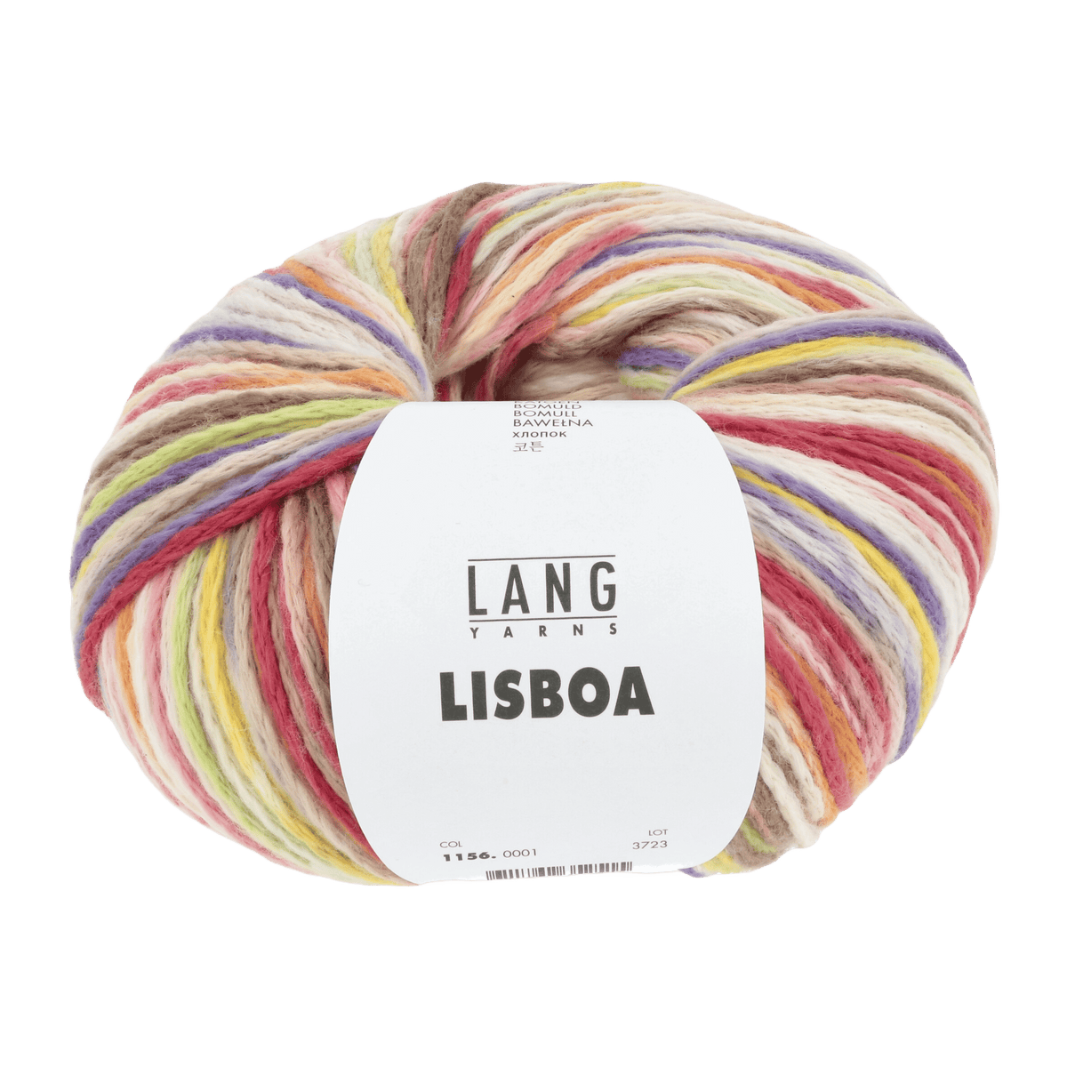 Lang Yarns Knitting Pattern ca 46 x 252 cm - 4 balls / yellow/lilac/pink/green 1156.0001 XANA Scarf Pattern Bundle in Lisboa by LANGYARNS | Punto 82-009